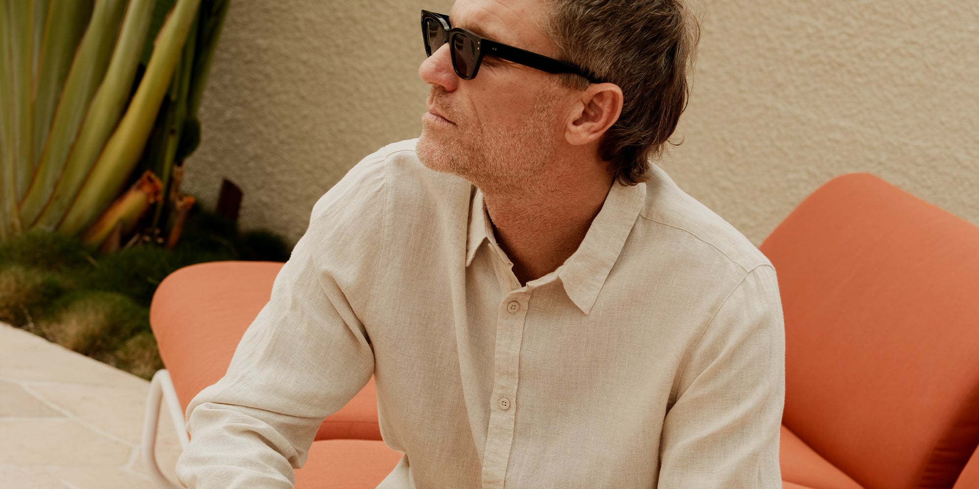 Linen Long Sleeve Shirt - Black