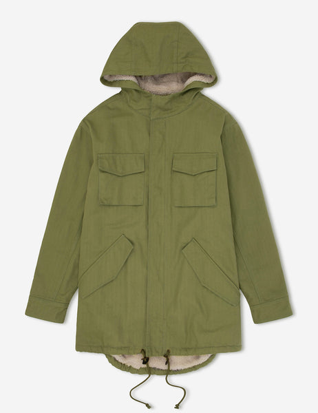 Mod Sherpa Jacket Army Mr Simple