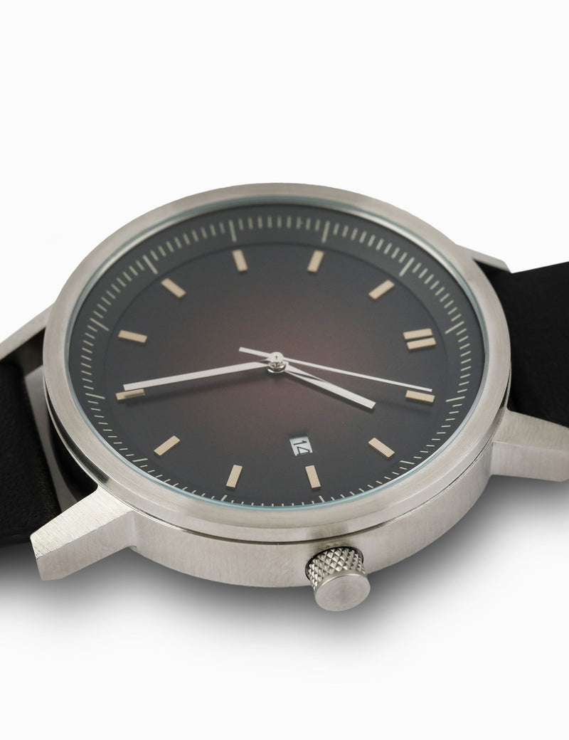 Earl 42mm Watch - Silver/Brown/Suburst/Black