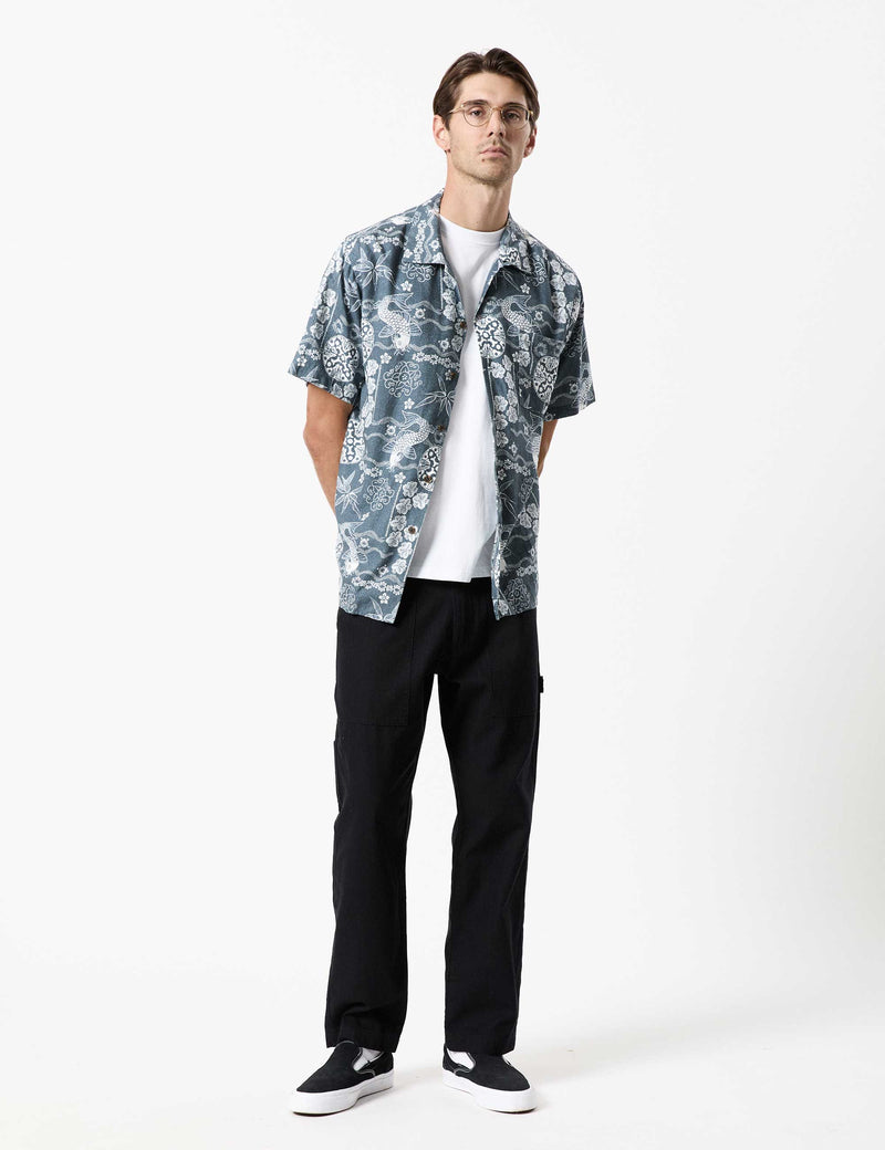 Koi Bowler Shirt - Indigo