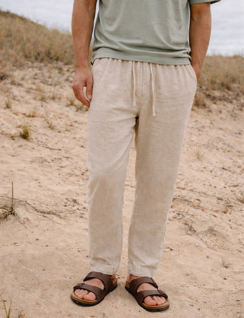 Burbank Linen Pant - Natural – Mr Simple