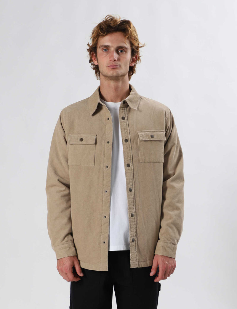 Quilted Cord Jacket - Stone