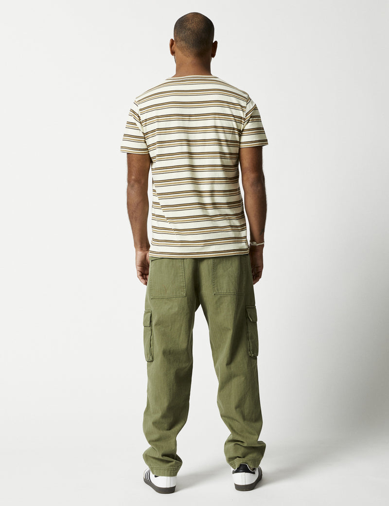 Stripe Tee - Natural Brown Stripe