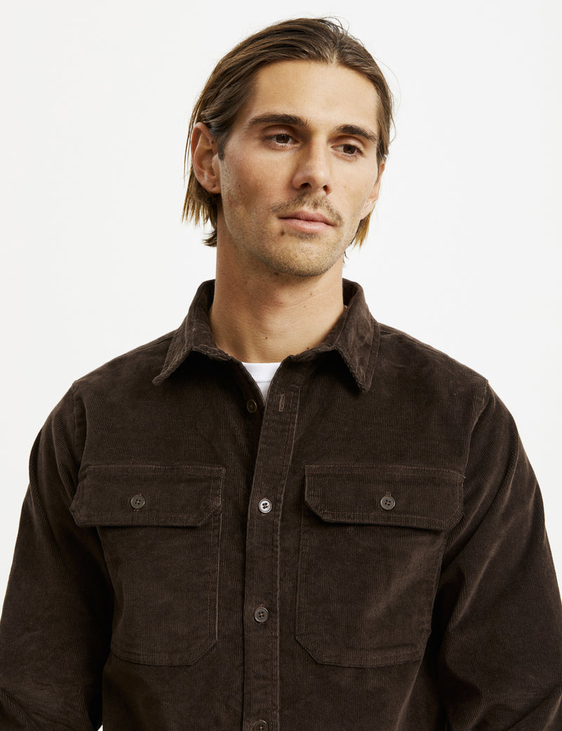 Cord Shirt - Dark Chocolate