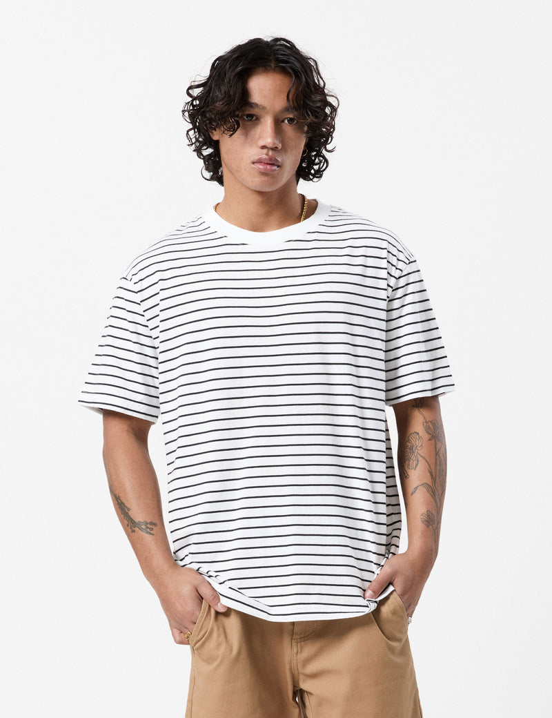 Vanders Breton Stripe Tee - Black White