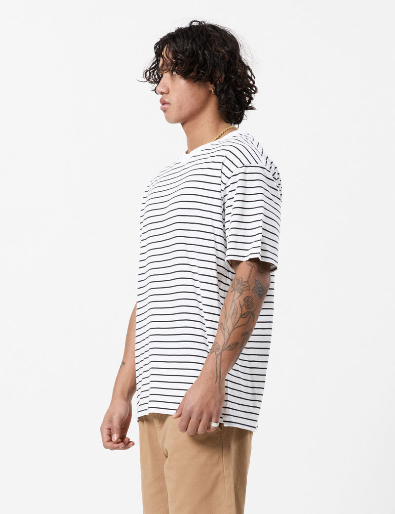 Vanders Breton Stripe Tee - Black White