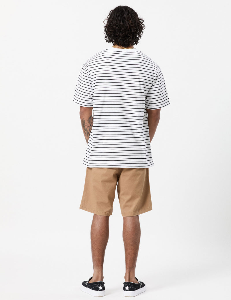 Vanders Breton Stripe Tee - Black White