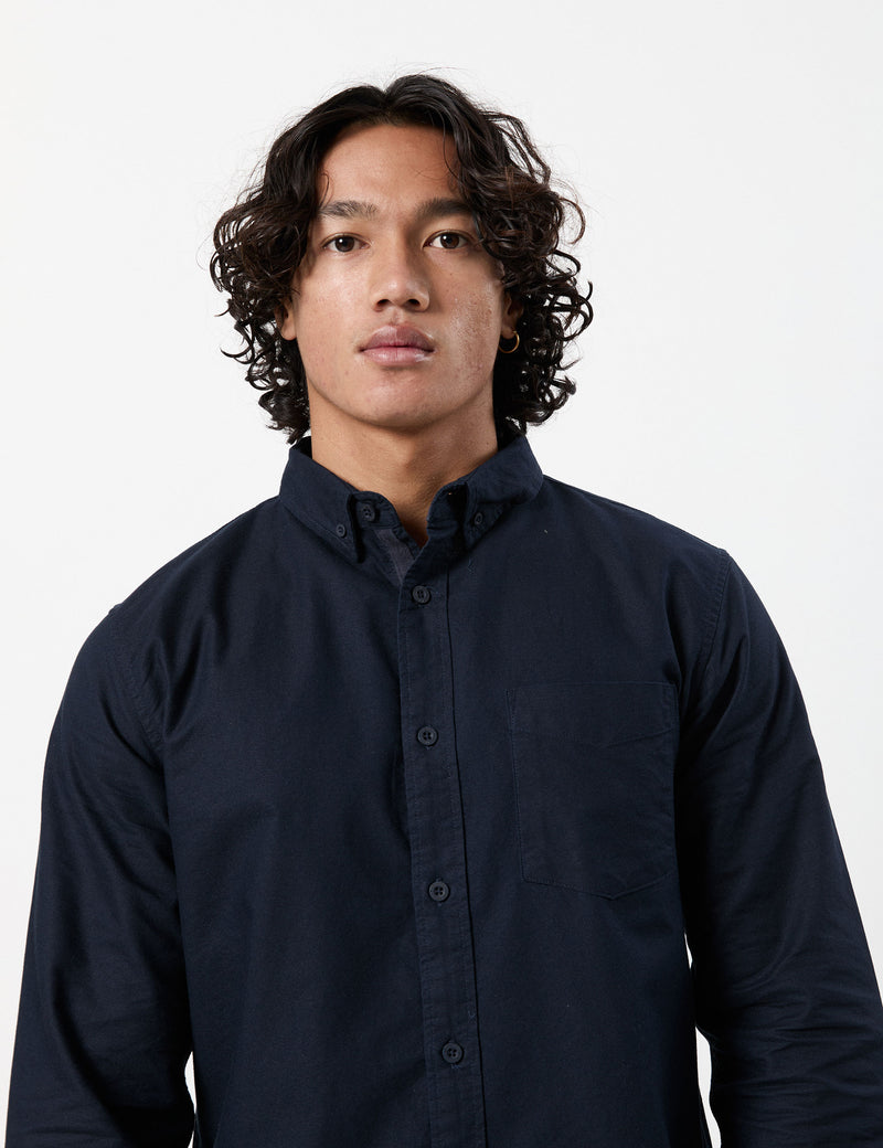 Oxford Long Sleeve Shirt - Navy