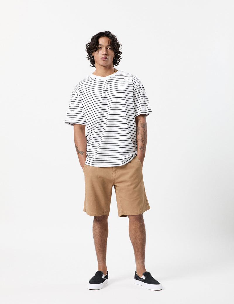 Vanders Breton Stripe Tee - Black White