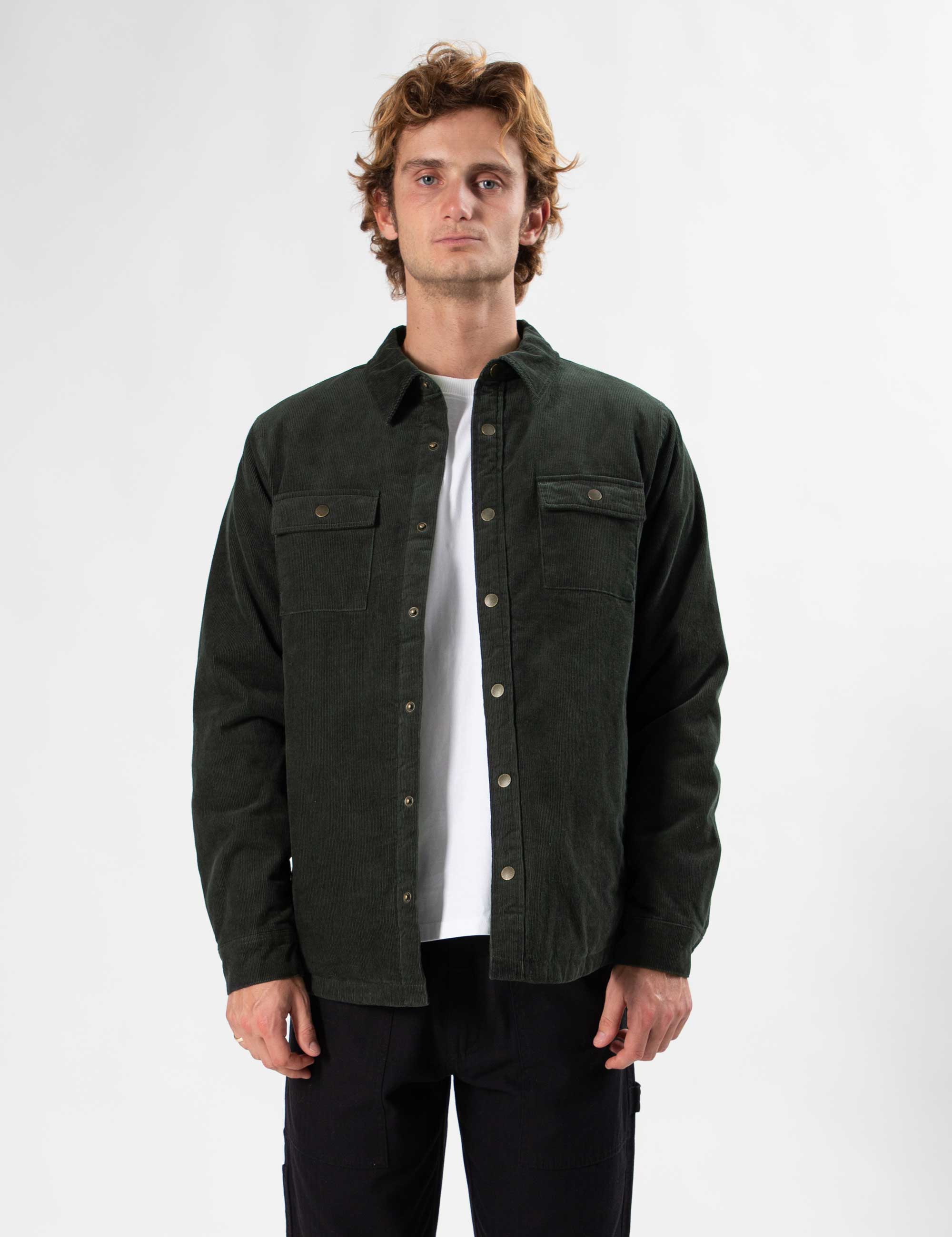 Quilted Cord Jacket - Pine – Mr Simple