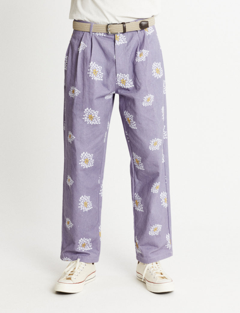 Brooklyn Pant - Light Violet Flower