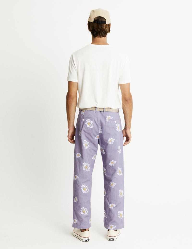 Brooklyn Pant - Light Violet Flower