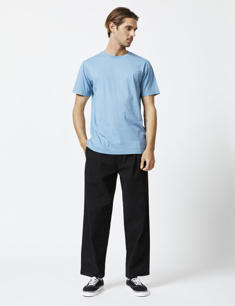 Reginald Organic Tee - Steel Blue