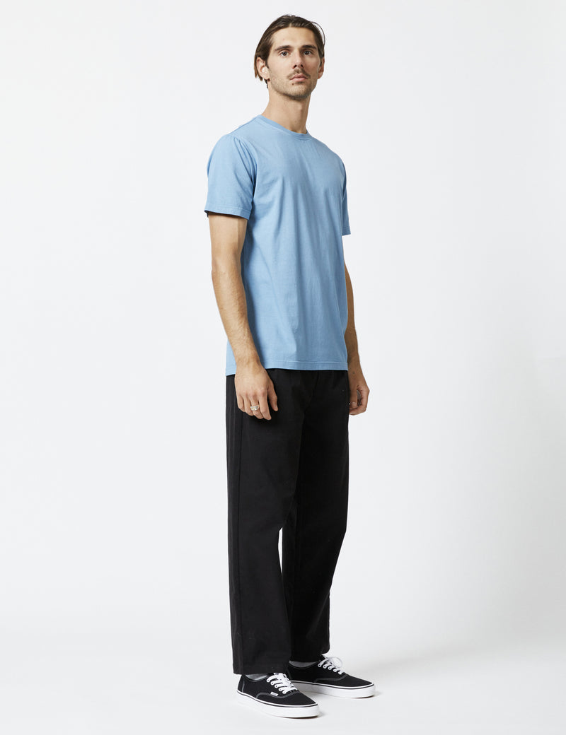 Reginald Organic Tee - Steel Blue