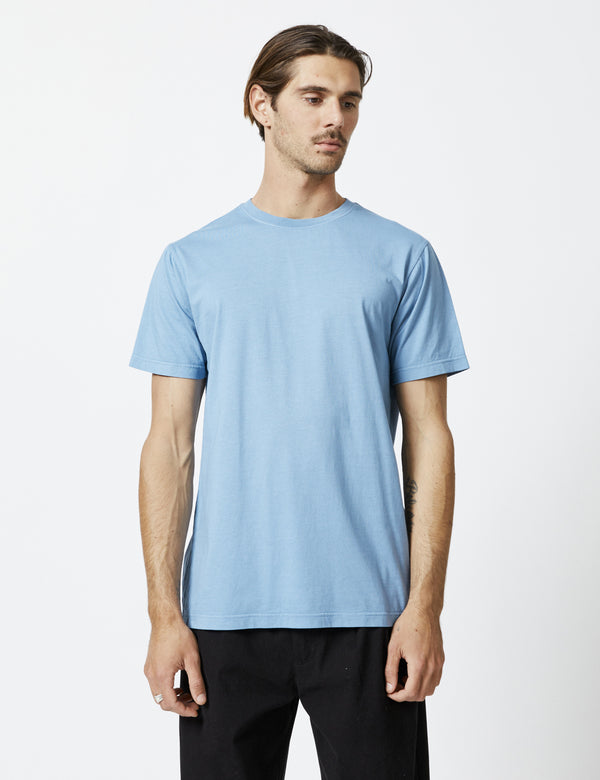 Reginald Organic Tee - Steel Blue