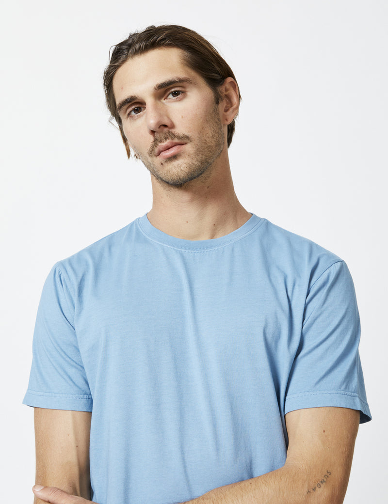 Reginald Organic Tee - Steel Blue