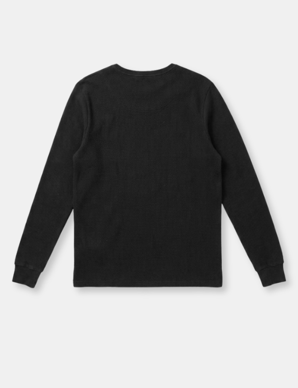 Smith Long Sleeve Waffle Tee - Black – Mr Simple