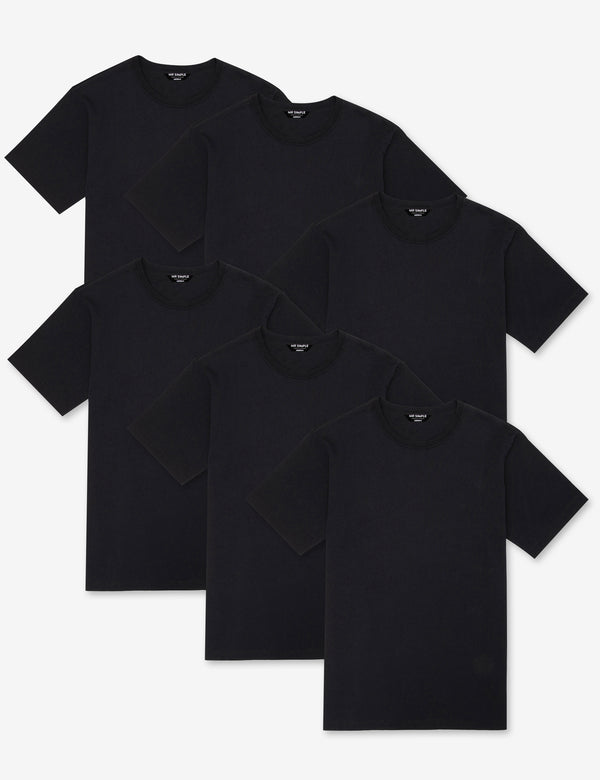 Reginald Organic Tee 6 Pack - Black