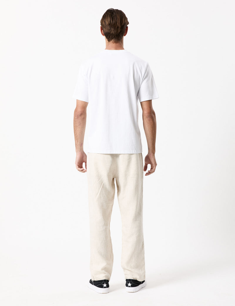 Brooklyn Linen Pleated Pant - Natural