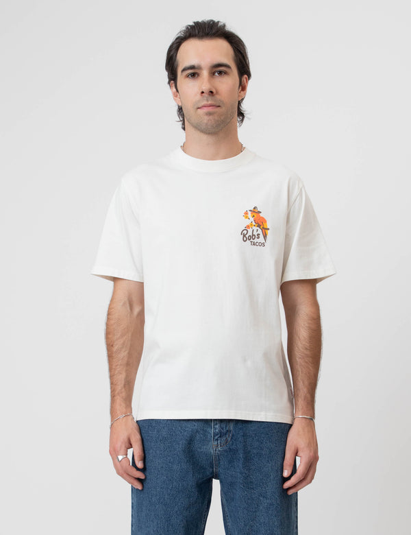 Heavy Weight Tee - Bobs Tacos Vintage White