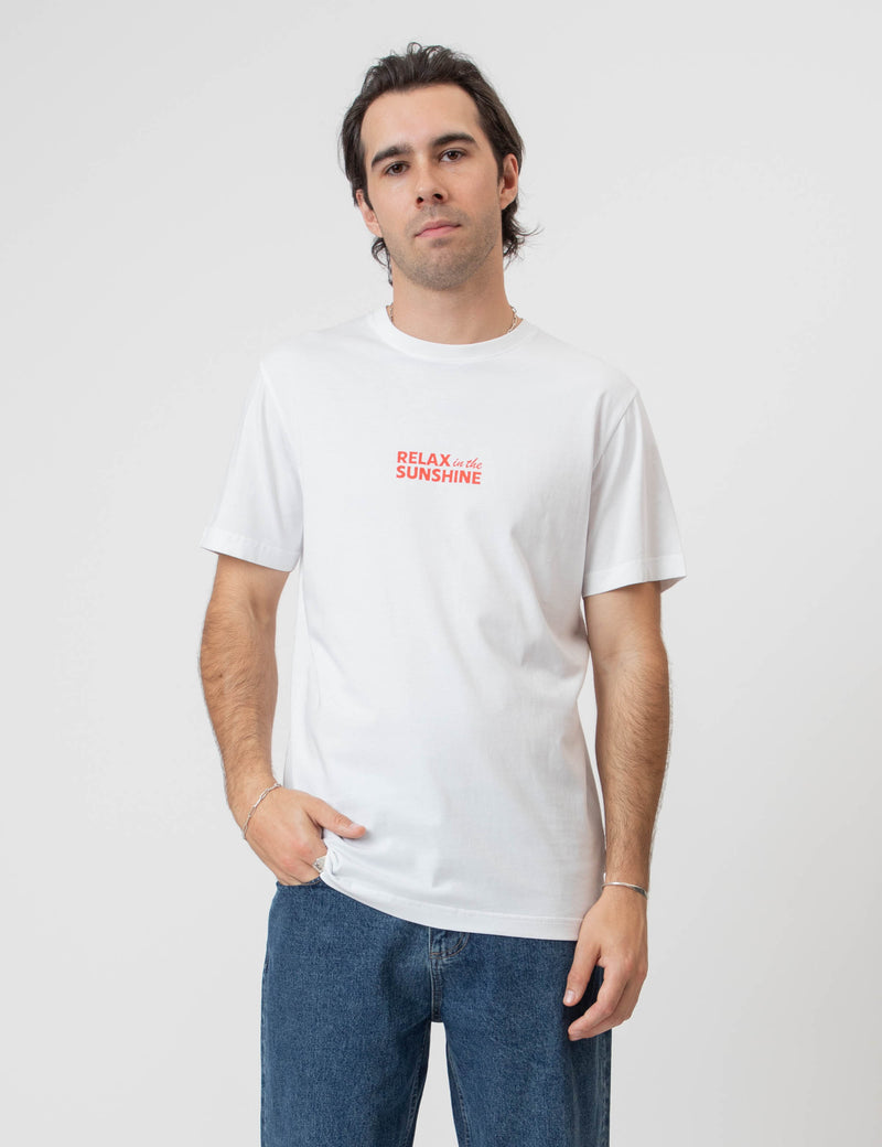 Reginald Organic Tee - Mackay Relax White