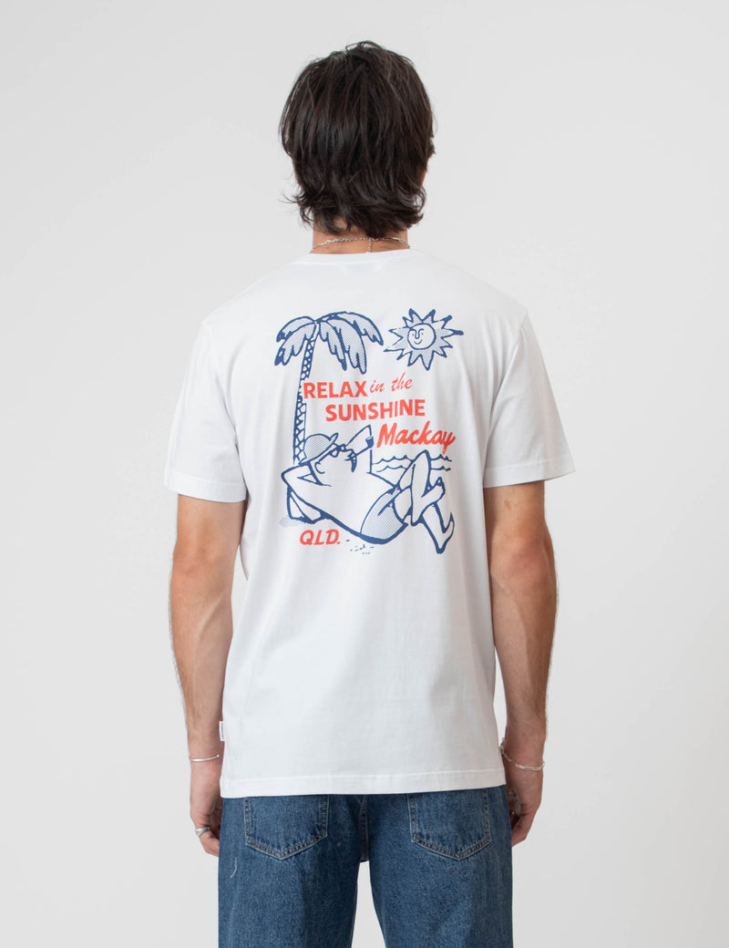 Reginald Organic Tee - Mackay Relax White