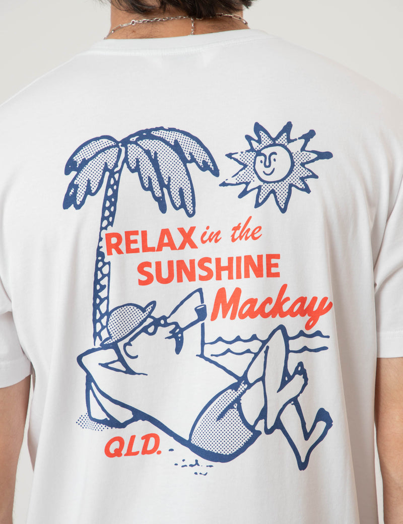 Reginald Organic Tee - Mackay Relax White