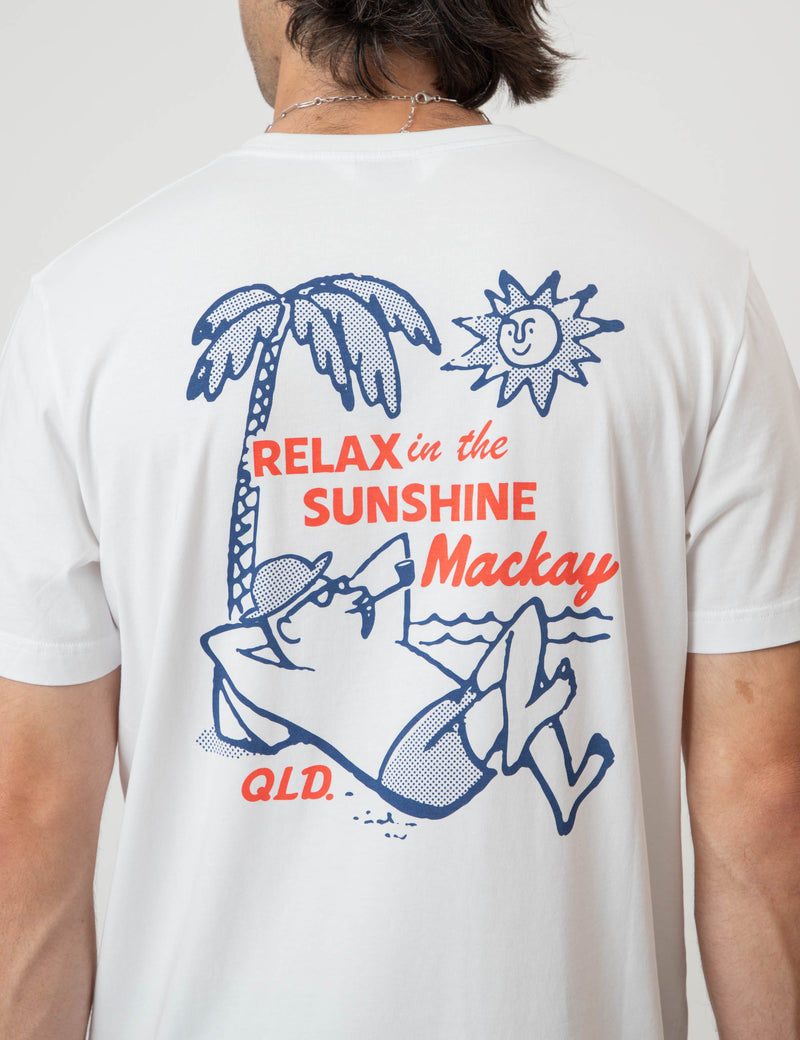 Reginald Organic Tee - Mackay Relax White