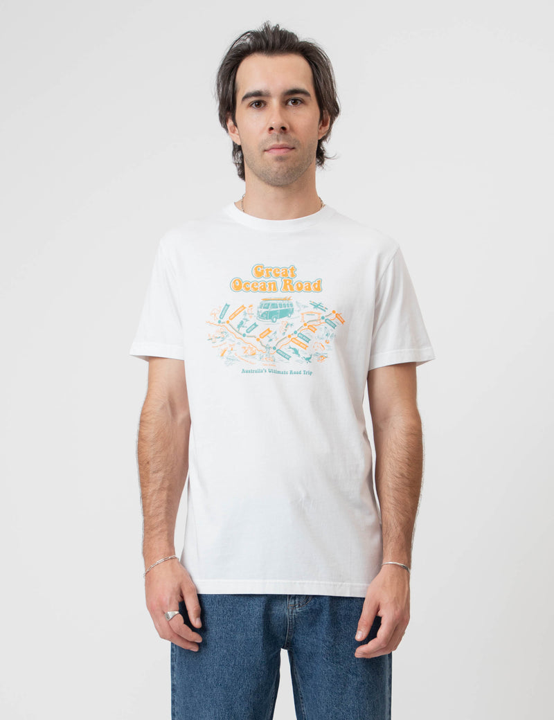 Reginald Organic Tee - Great Ocean Road White