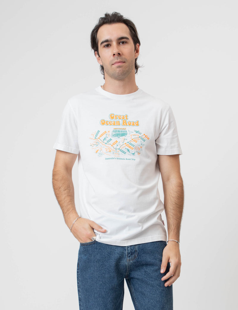 Reginald Organic Tee - Great Ocean Road White
