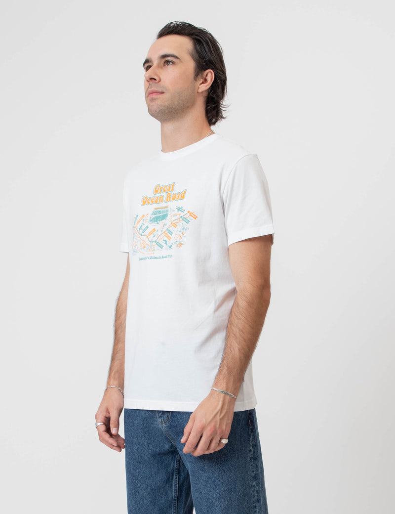Reginald Organic Tee - Great Ocean Road White