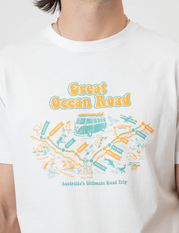 Reginald Organic Tee - Great Ocean Road White