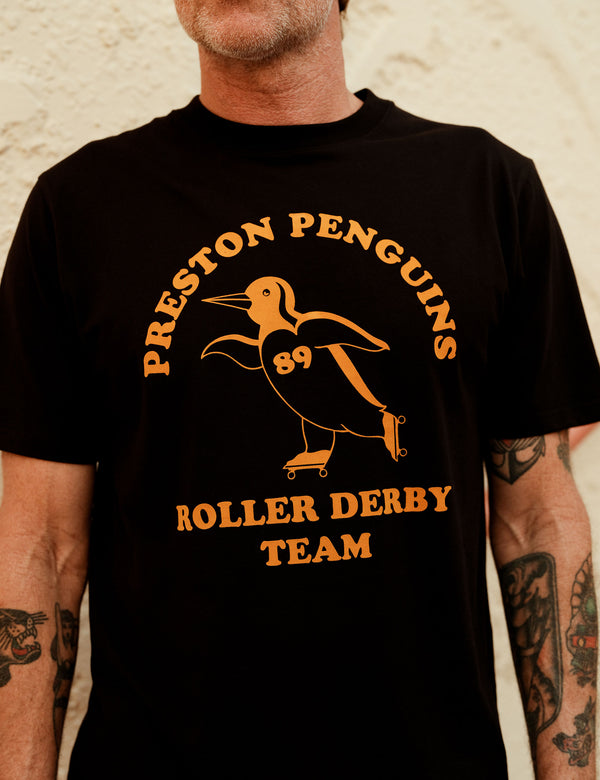 Heavy Weight Print Tee - Preston Penguins Black