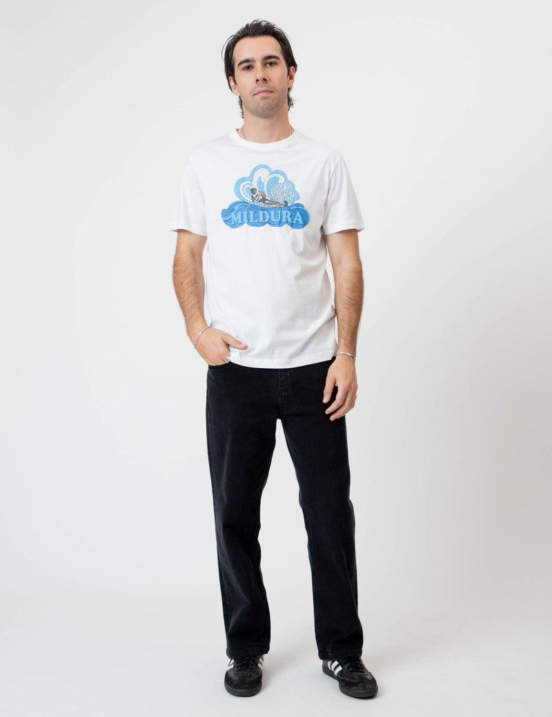 Reginald Organic Tee - Mildura Ski White