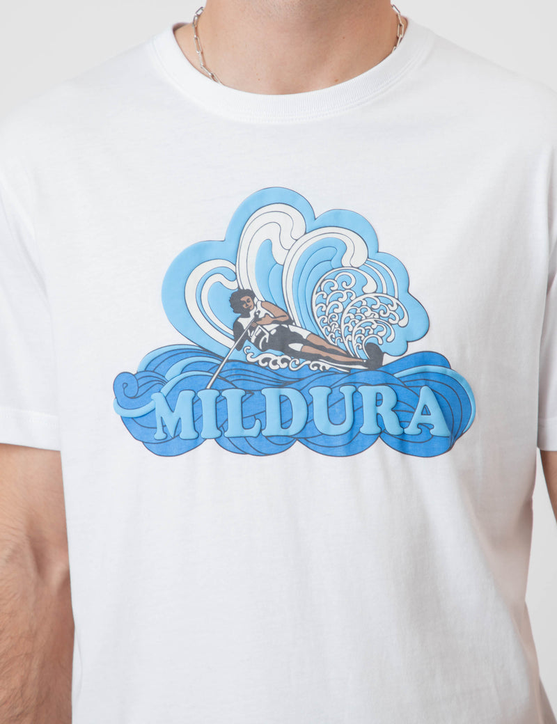 Reginald Organic Tee - Mildura Ski White