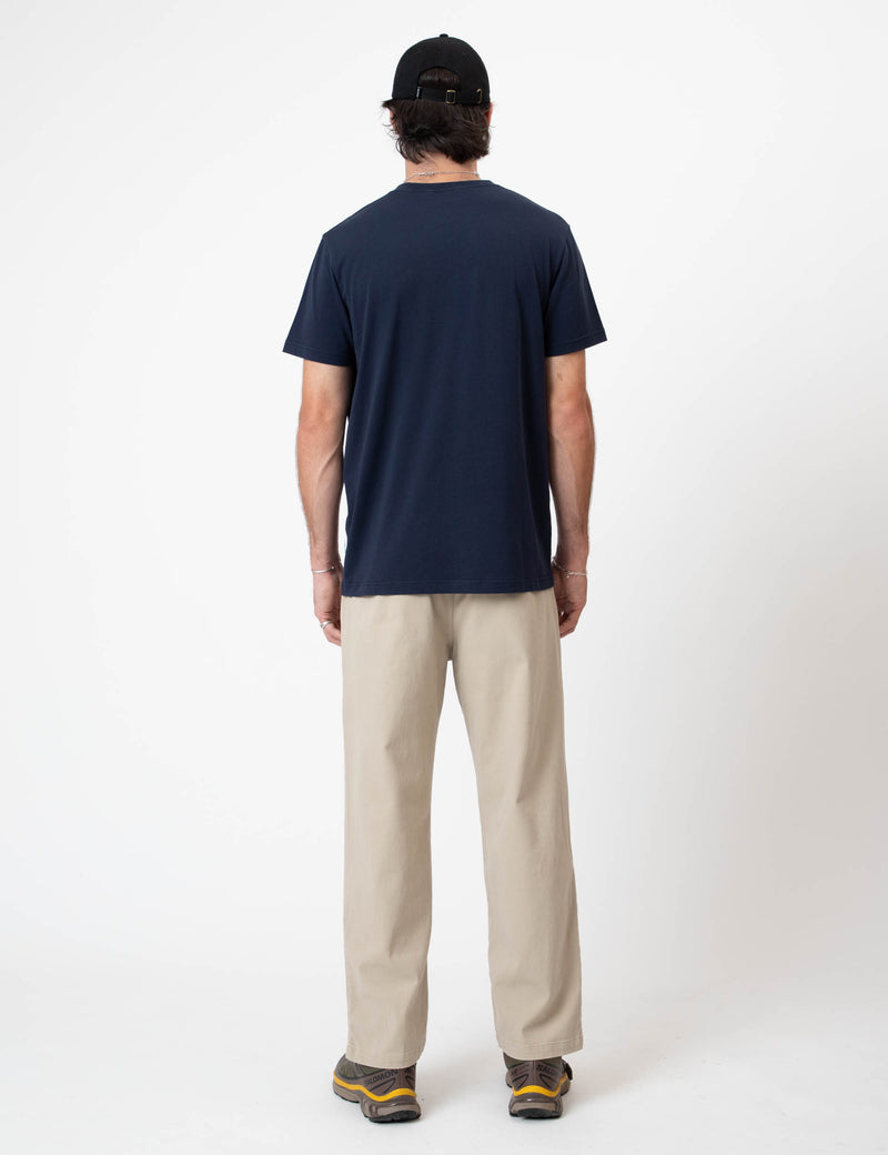 Reginald Organic Print Tee - Eden Navy