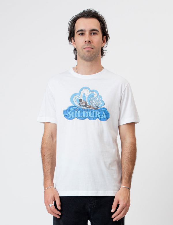 Reginald Organic Tee - Mildura Ski White