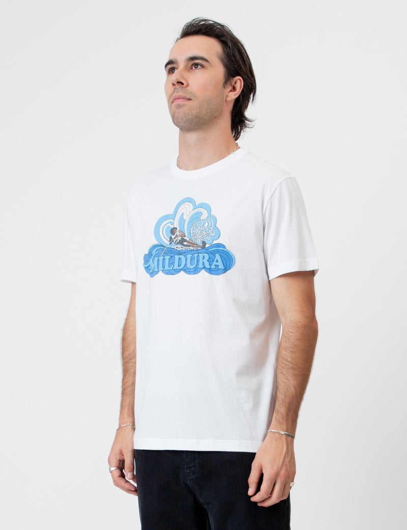 Reginald Organic Tee - Mildura Ski White