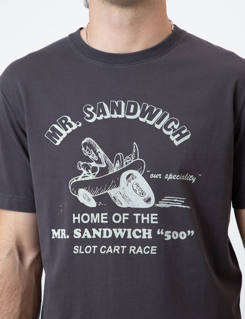 Reginald Organic Print Tee - Mr Sandwich Vintage Black