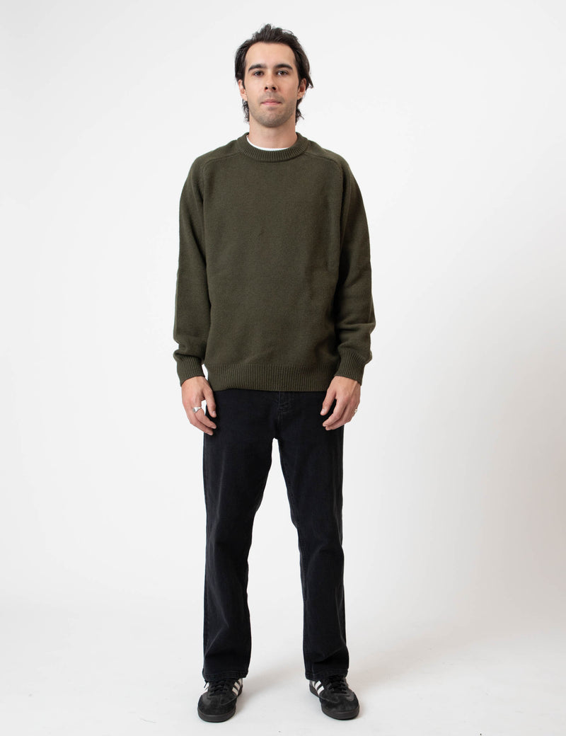 Fred Crew Wool Knit - Fatigue