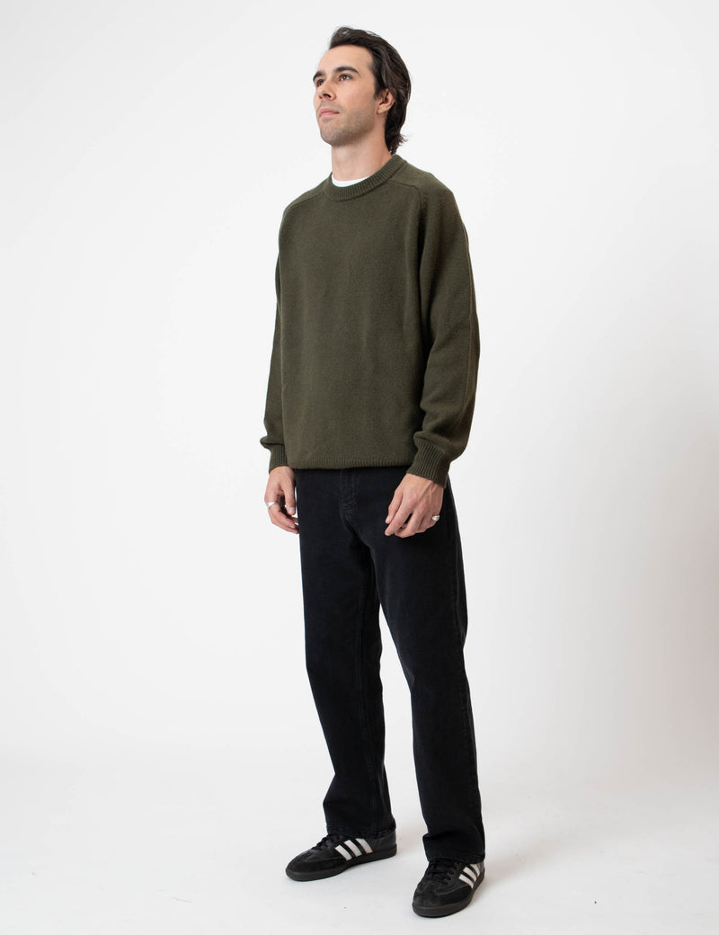 Fred Crew Wool Knit - Fatigue
