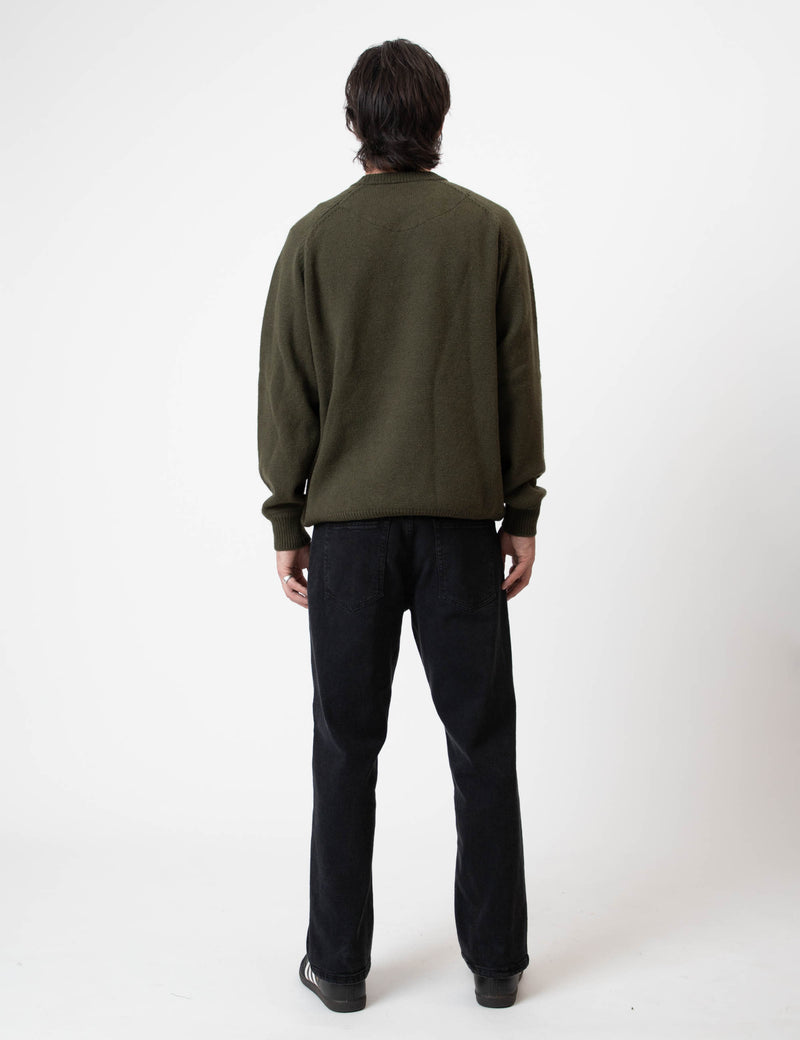 Fred Crew Wool Knit - Fatigue