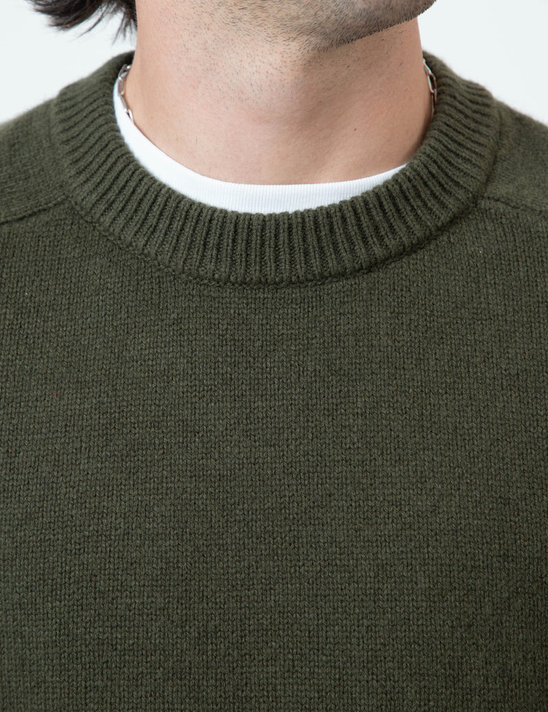 Fred Crew Wool Knit - Fatigue