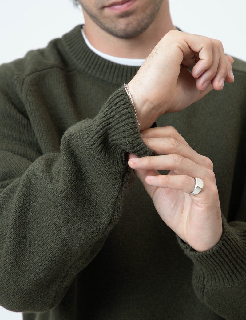 Fred Crew Wool Knit - Fatigue