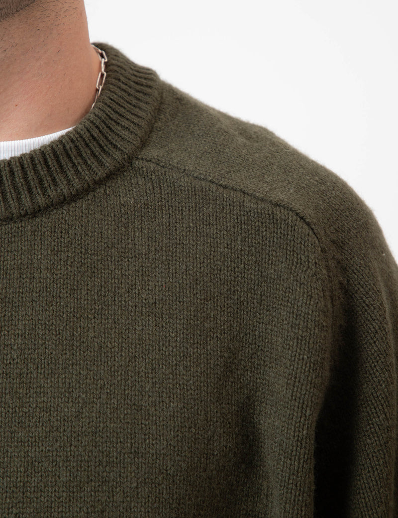 Fred Crew Wool Knit - Fatigue