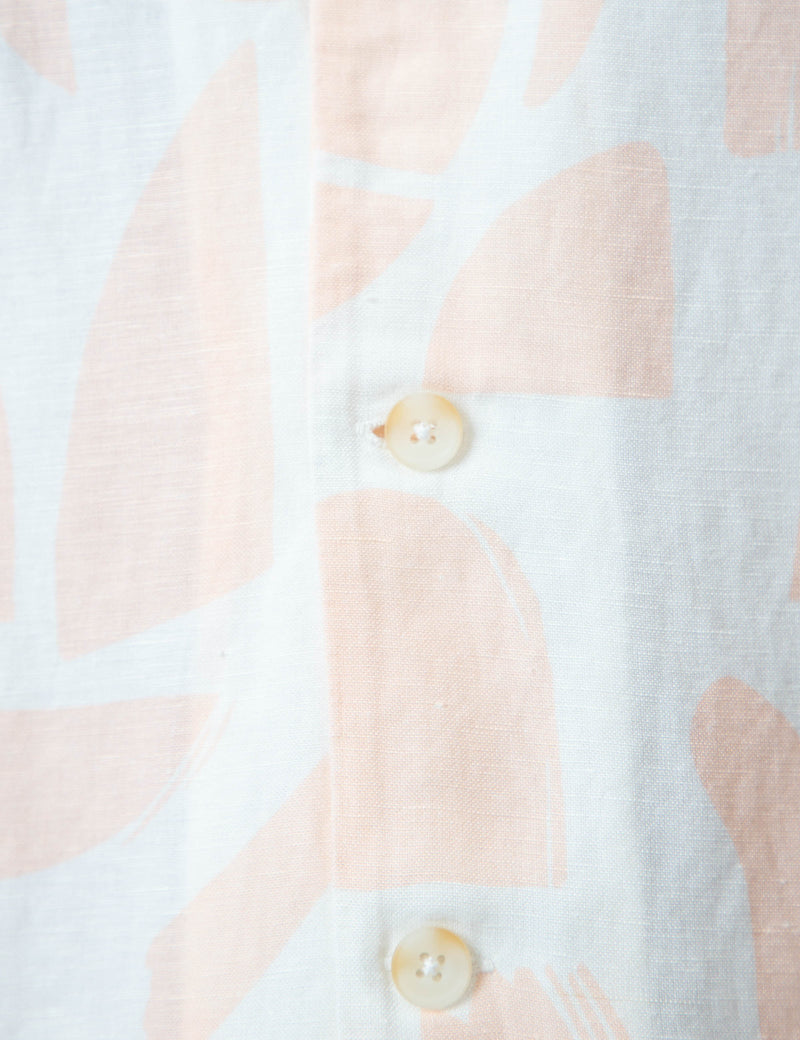 Cuban Short Sleeve Shirt -  Raybeam Snow Peach