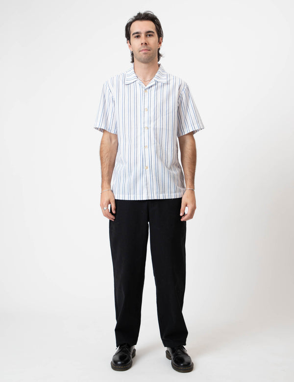 Cuban Short Sleeve Shirt - Palm Beach Seersucker