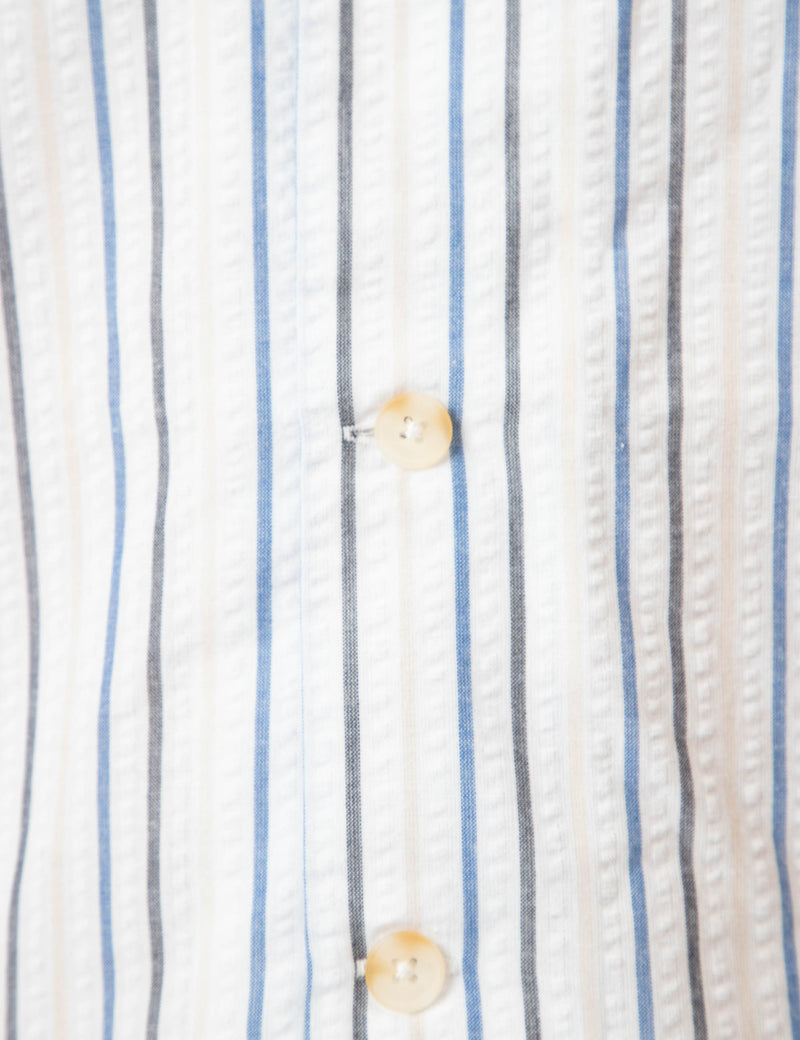 Cuban Short Sleeve Shirt - Palm Beach Seersucker