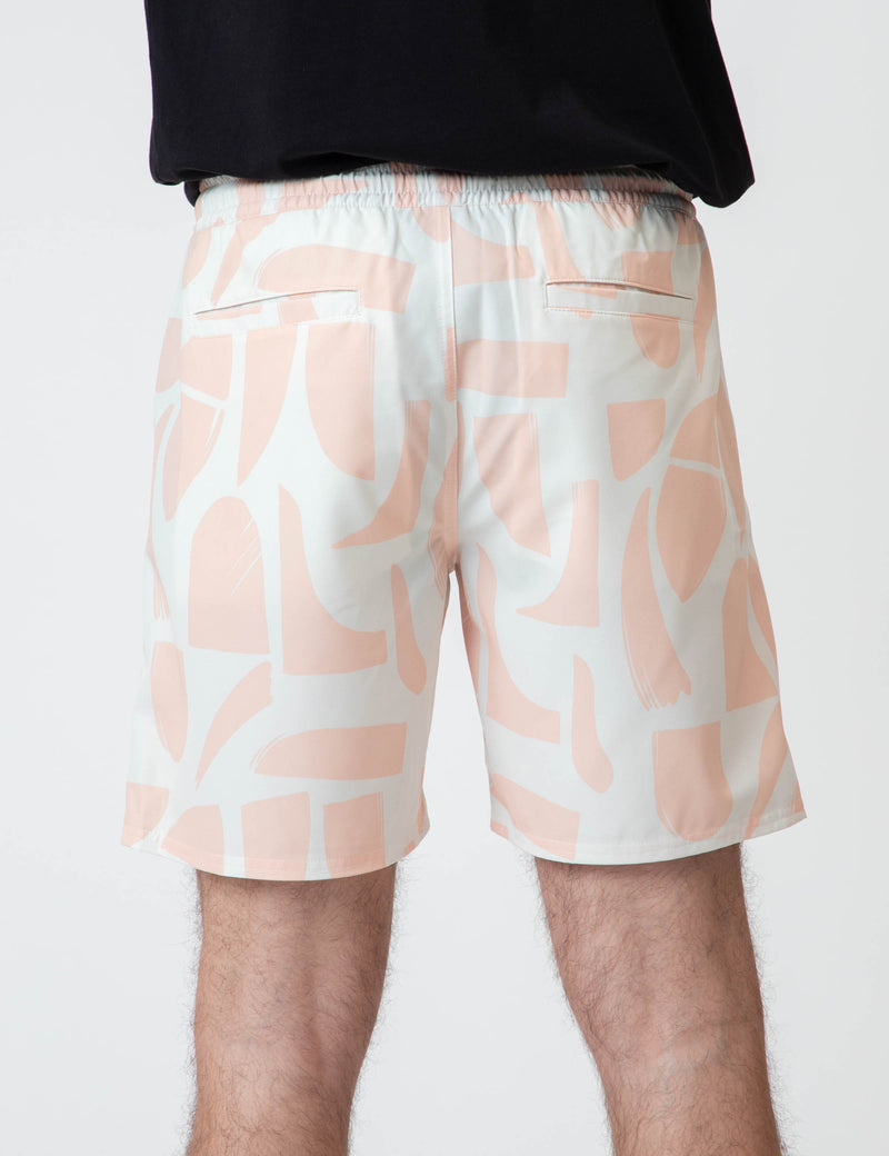 Active Short - Snow Peach Sunburst