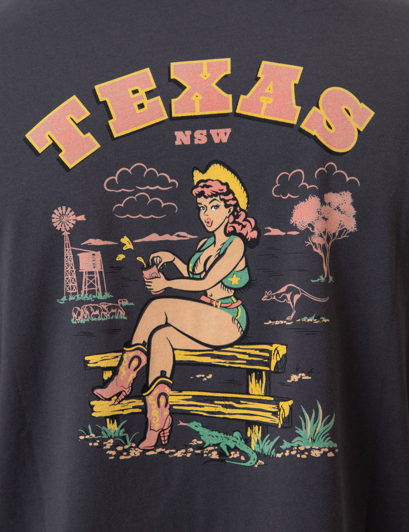Heavy Weight Tee - Texas NSW Vintage Black